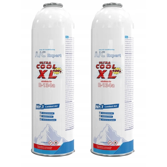 2 x gaz XL do napełniania klimatyzacji dla aut na R134a