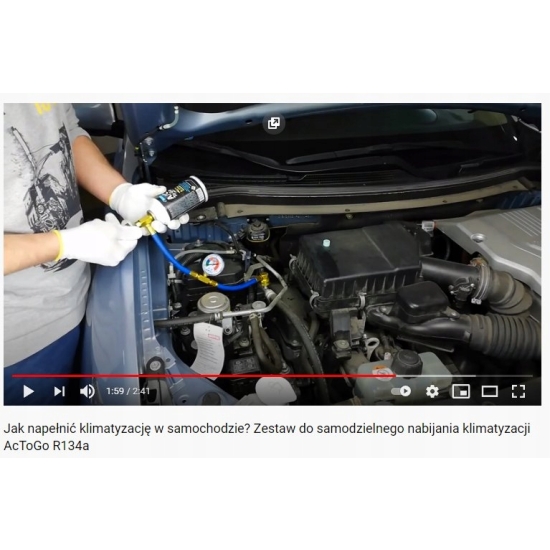 Zestaw do napełniania klimatyzacji dla aut na R134a + gaz 4 w 1