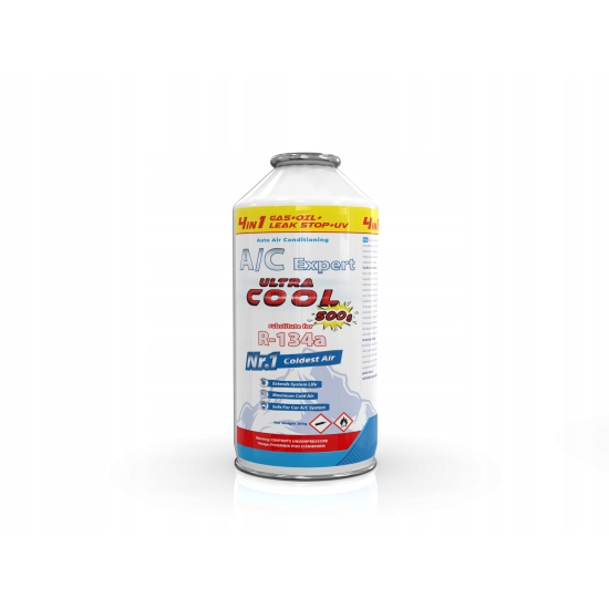 Zestaw 4 w 1 do napełniania klimatyzacji dla aut na R134a + adapter HP na LP