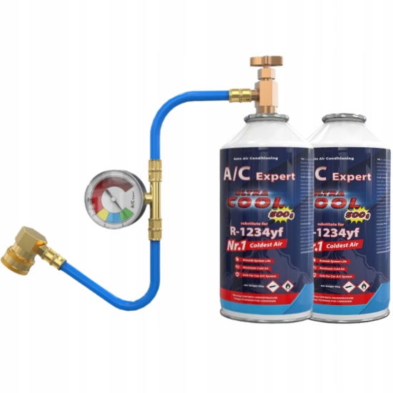 2 x zestaw do napełniania klimatyzacji dla aut na R1234yf