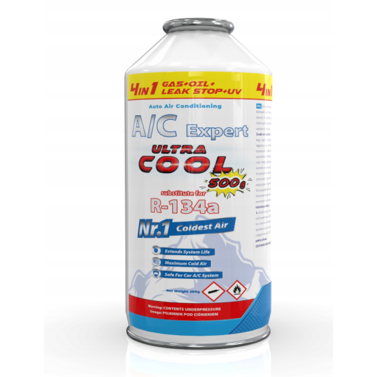 Gaz 4 w 1 do napełniania klimatyzacji dla aut na R134a
