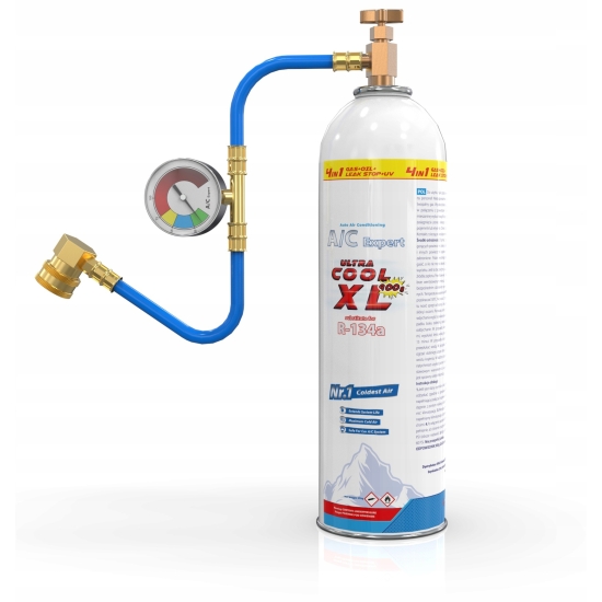 Zestaw XL 4 w 1 do napełniania klimatyzacji dla aut na R134a