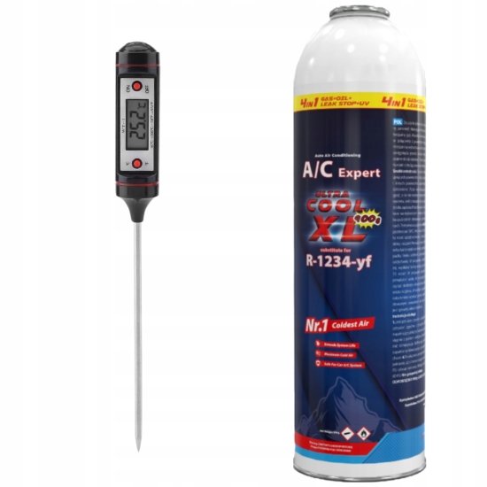 Gaz XL 4 w 1 do napełniania klimatyzacji dla aut na R1234yf​​​​ + termometr