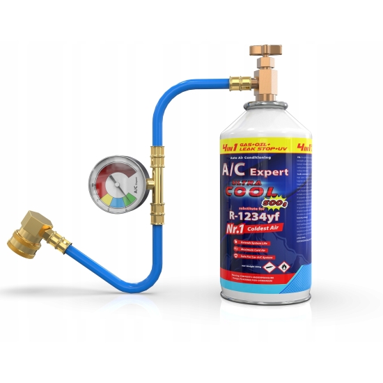 Zestaw 4 w 1 do napełniania klimatyzacji dla aut na R1234yf