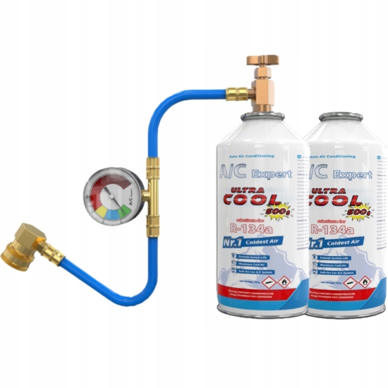2 x zestaw do napełniania klimatyzacji dla aut na R134a